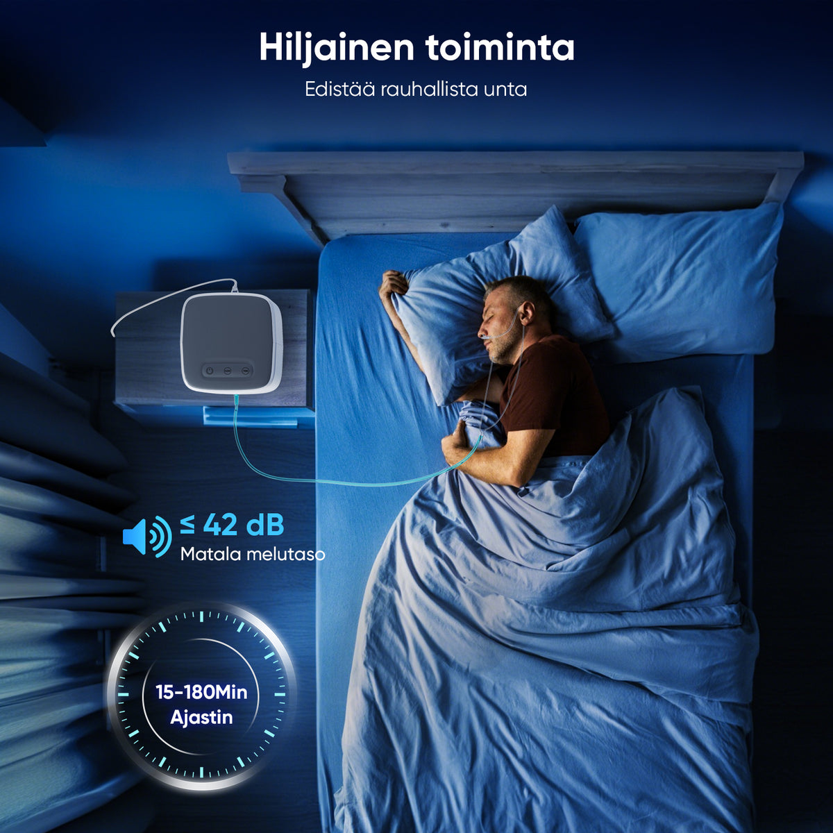 VARON VH-3 | Vakaa ja hiljainen happirikastin 1–7 L/min – Täydellinen kotihoitoon